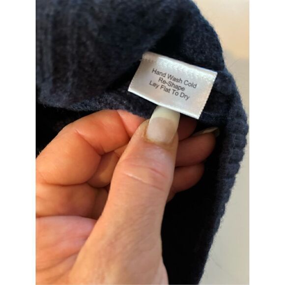 Jos A Bank Reserved Men’s Full Zip Sweater Sz 2XL Blue Wool Elbow Patches - Picture 10 of 11